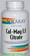 Cal-Mag 1:1 Citrate Solaray 180 stk. 